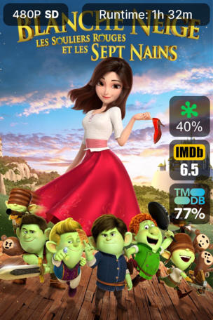 Blanche Neige, les souliers rouges et les sept nains